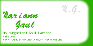 mariann gaul business card